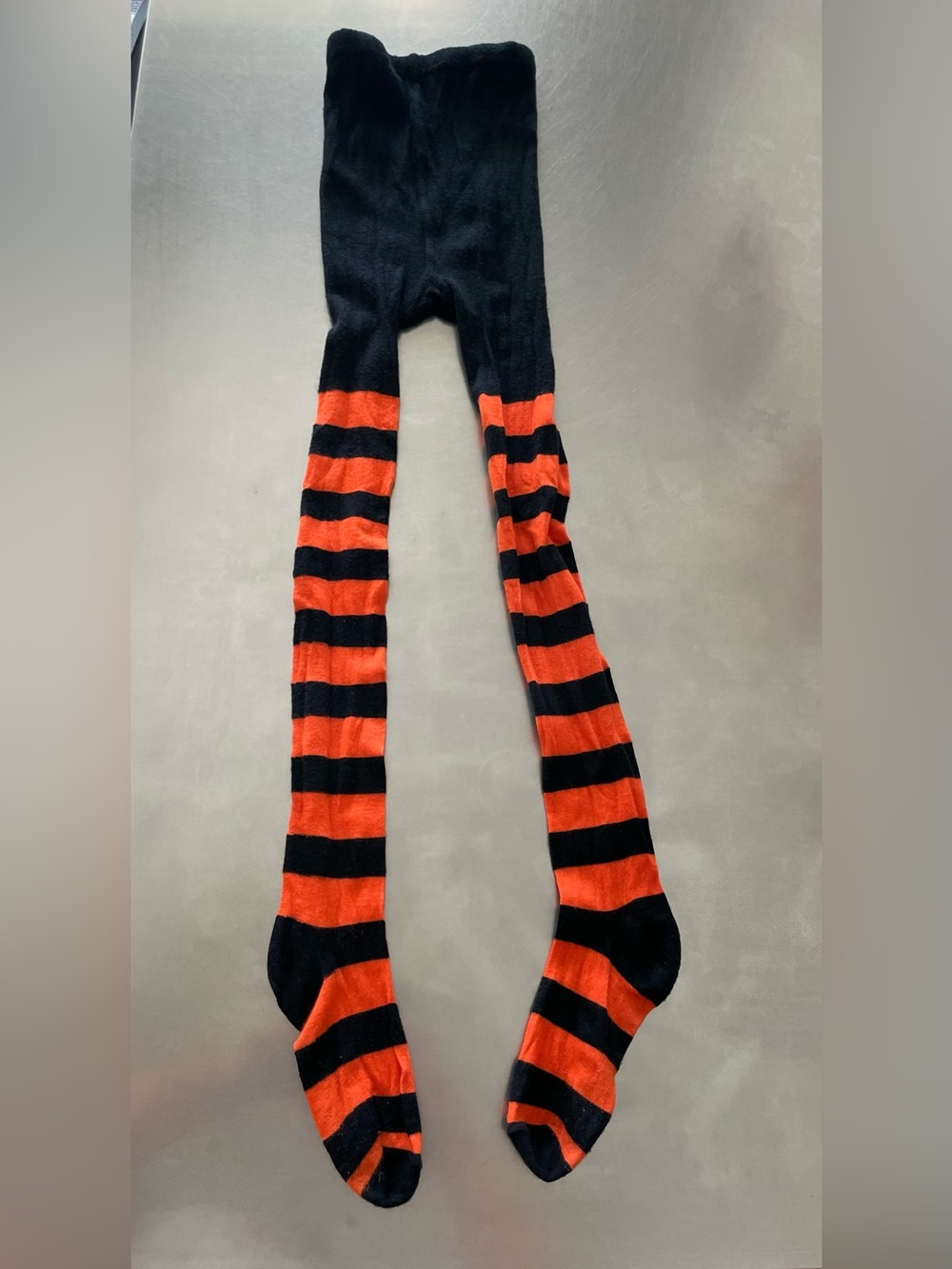 Hanna Anderson orange and black adult cotton tights S/M